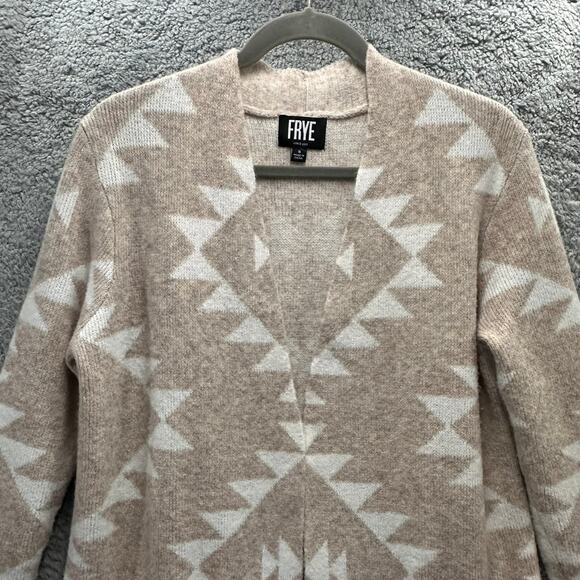 FRYE Women's Small Cardigan Open Front Southwest Pattern Comfortable Cozy Winter - Picture 2 of 10